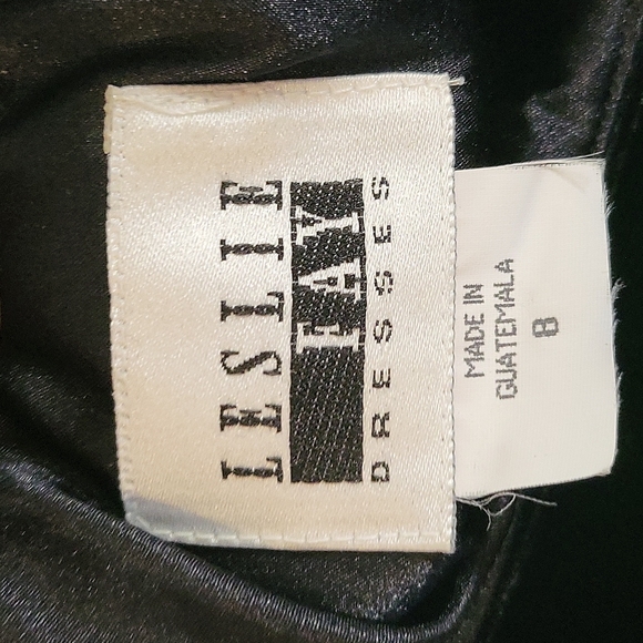 Leslie Fay Women's Black Velvet Dress Size 8 - Picture 11 of 12